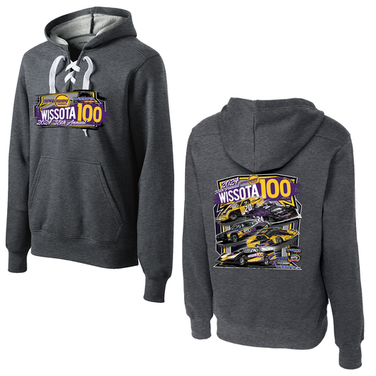 2024 Wissota 100 Event Lace Up Hoodie