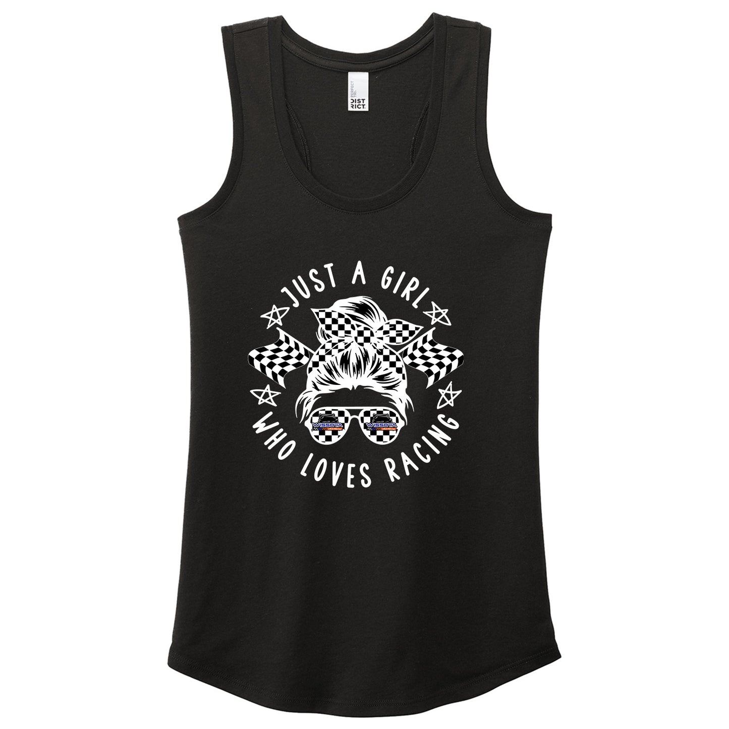 Just A Girl Racerback Tank