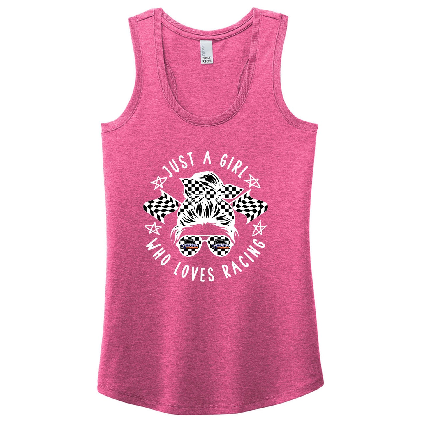 Just A Girl Racerback Tank